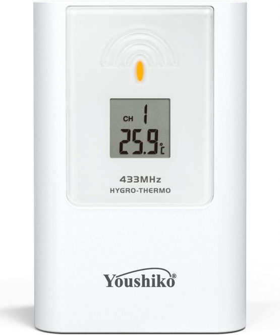 Youshiko Wireless Weather Station, (Official UK Version/Premium Quality/Clear Display) with Radio Controlled Clock Indoor Outdoor Temperature Thermometer, Humidity Barometric pressure (Tall) - Image 4