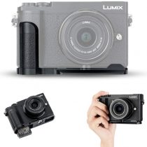 JJC DMW-HGR2 Metal Hand Grip for Panasonic Lumix GX80 GX85 GX9 DMC-GX80 DC-GX9 - Arca Swiss Type Quick Release Plate - Anti-Slip L Bracket Enhanced Grip