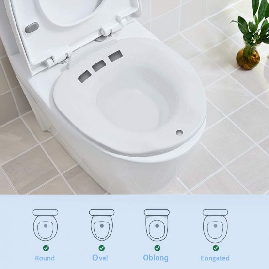 Sitz Bath for Toilet - Portable Sitz Bath Basin for Hemorrhoids Treatment, Postpartum Care, Pregnant Women, Perineal, Episiotomy Soak Relief, and Elderly - Fits Standard Toilets and Commode Chair - Image 2