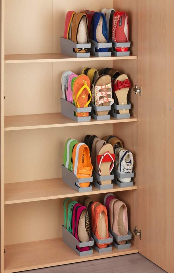 WENKO Shoe Holder for Ballerinas, Polypropylene, Grey, 3er Pack, 26.5 x 9 x 9.5 cm - Image 3