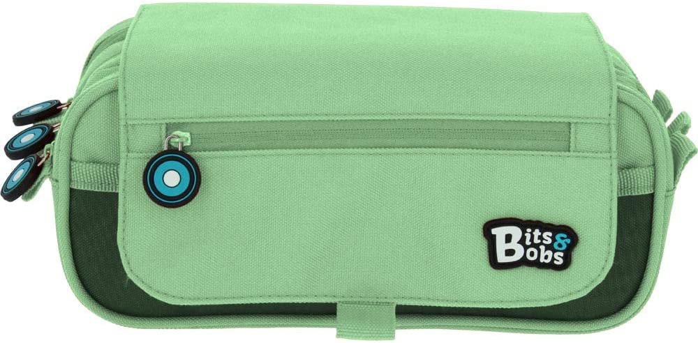 Grafoplás 37543226 Triple School Case with Flap, Mint Green, 23 x 10 cm, Bits & Bobs, 23X10X10Cm
