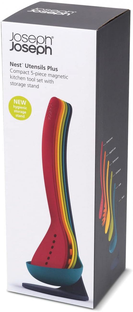 Joseph Joseph 10124 Nest Utensils Plus Set, Classic - Multi-Colour, 5 Piece Set - Image 3