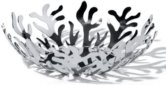 Alessi ESI01/25 " Meditterraneo Fruit Holder in 18/10 Stainless Steel Mirror Polished, 25cm, Silver