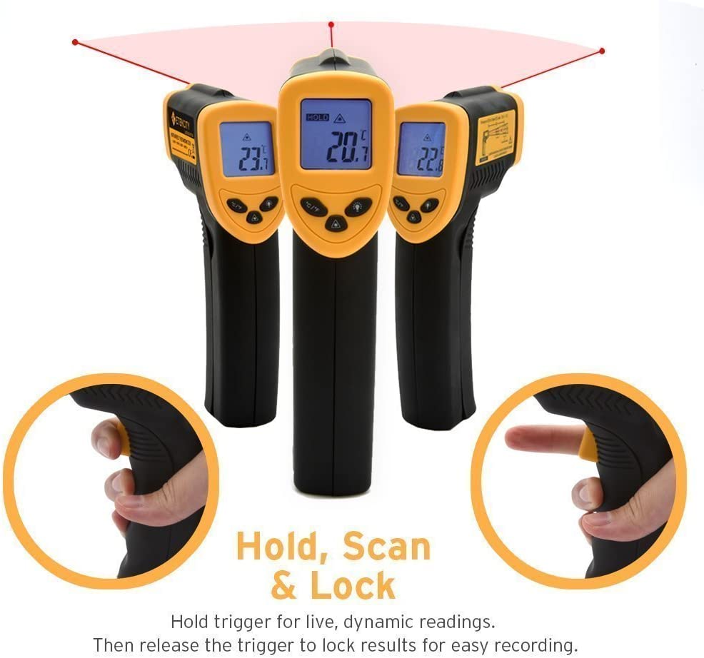 Etekcity Lasergrip 774 Non Contact Digital Laser Ir Infrared Thermometer Temperature Gun 50°c 7495