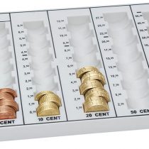 Wedo 161658000 Coin Tray for Europa Box 26.6 x 16.2 x 3.1 cm White