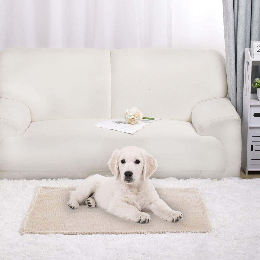 sourcing map Flannel Fleece Bed Blankets, Soft Warm Microfiber Blanket - Image 2