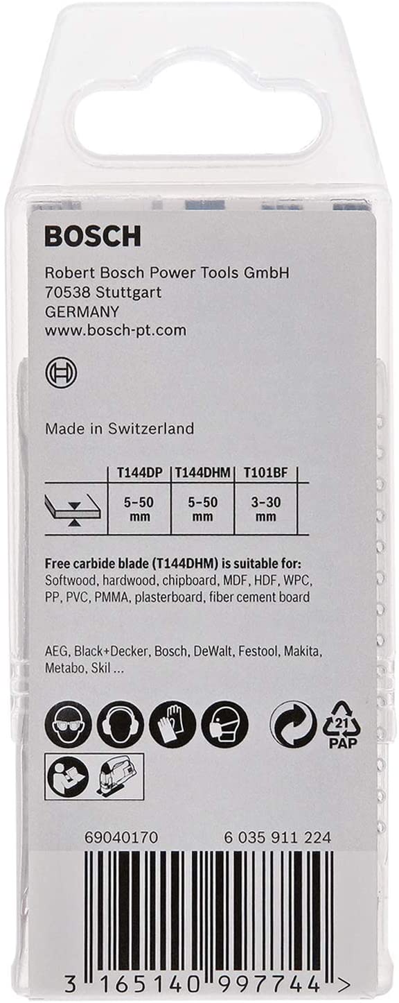 Bosch 15 pcs. Jigsaw Blade Set (for Wood Accessories Jigsaw), black, Size - Image 2