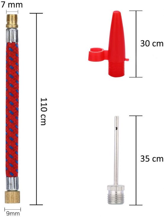 TYPHEERX Pump Adaptor Kit Set Valve Adapter Converter Flexible Air Hose Valve Connectors for Toys Sports Soccer Basketball Football - Image 2