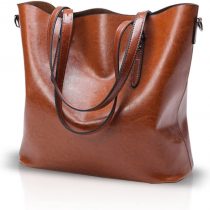 NICOLE&DORIS New Women Tote Handbag Shoulder Bag Crossbody Ladies Messenger PU Leather Brown