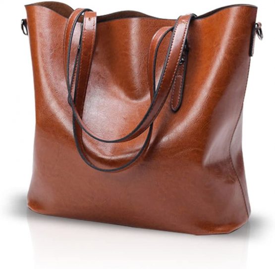 NICOLE&DORIS New Women Tote Handbag Shoulder Bag Crossbody Ladies Messenger PU Leather Brown