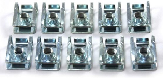 Pack of 10 x m6 Threaded Spire Clips Spring Speed Fairing Motorcycle Clips Zinc Plated Chimney Nuts …