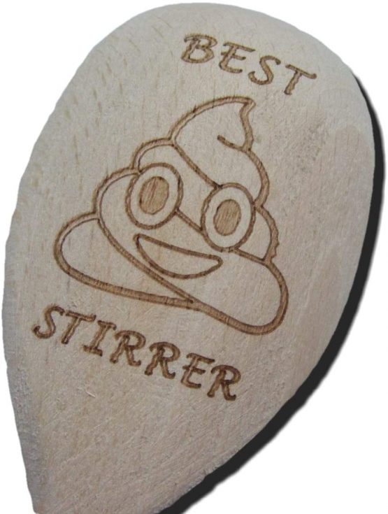 FastCraft BEST SHIT STIRRER WOODEN BAKING SPOON PRESENT BIGGEST GREATEST GIFT - Image 4