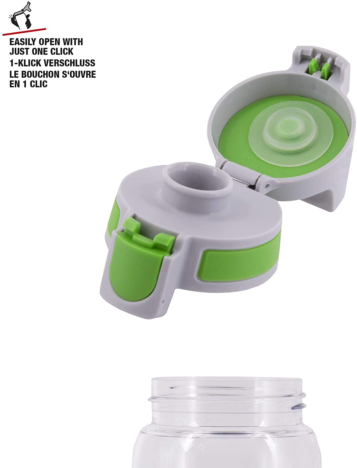Sigg, Tritan Water Bottle, Total Clear ONE Green, Suitable For Carbonated Beverages, Dishwasher Safe, Leakproof, Lightweight - Image 3