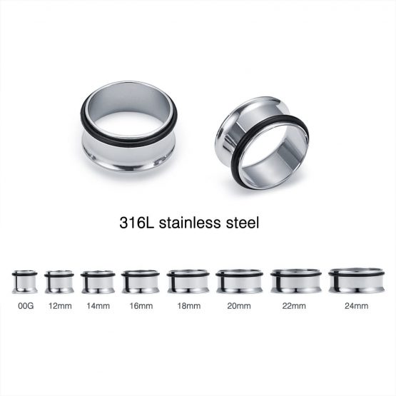 FECTAS 32pcs Ear Stretching Kit Acrylic Tapers & Surgical Steel Plugs Gauges (00G-24mm) - Image 3