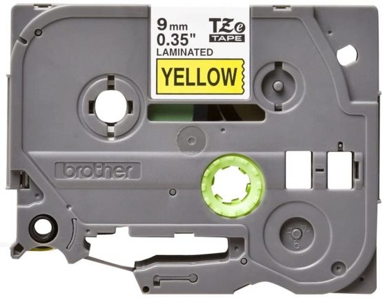 Brother TZe-621 Labelling Tape Cassette, 9 mm (W) x 8 m (L), Laminated, Brother Genuine Supplies - Black on Yellow - Image 3