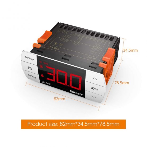 Elitech UEK3021 Digital Touch Button Temperature Controller, Thermostat with Cooling and Defrost, Two Sensors Probes【1 Year Warranty】 - Image 2