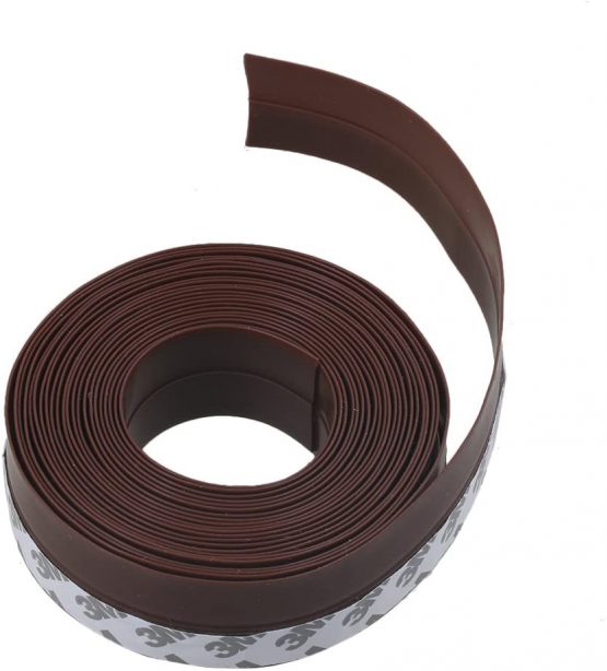Yibuy 5M 25x1MM Brown/Black Rubber Sealing Strip for Garage Door Weatherstrip - Image 2