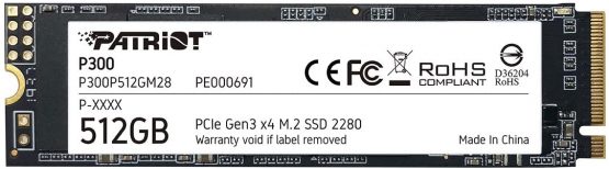 Patriot Memory P300 M.2 Pcie Gen 3 x4 512GB low-power consumption SSD,P300P512GM28