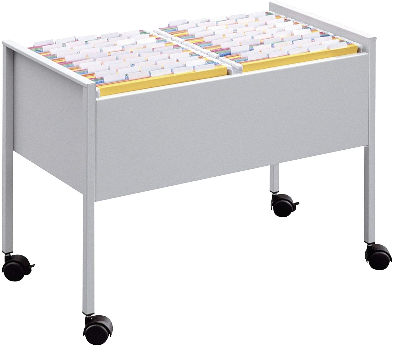 Durable Economy Suspension File Trolley - Black/Grey, Silver, 760 x 592 x 425 mm