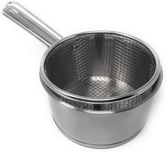 MGE - Deep Fat Fryer Set - Stainless Steel Chip Pan - Induction Chip Pan Fryer Pot - Frying Pan with Basket - Ø 16 cm - Image 3