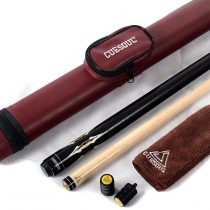 CUESOUL 19oz 1/2 Jointed Maple Pool Cue Stick with Case