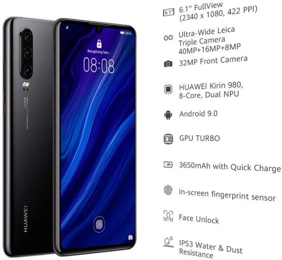 HUAWEI P30 128 GB 6.1 Inch OLED Display Smartphone with Leica Triple Camera, 6GB RAM, EMUI 9.1.0 Sim-Free Android Mobile Phone, Single SIM, Black, UK Version - Image 3