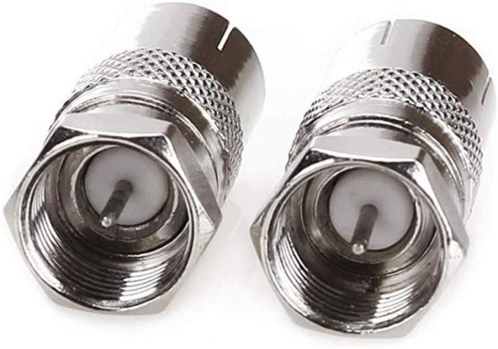 2 Pack TV T/F Type Connector Socket to RF Coax Aerial Adapter, Metric F Male TV9.5 female RF adapter - Image 3