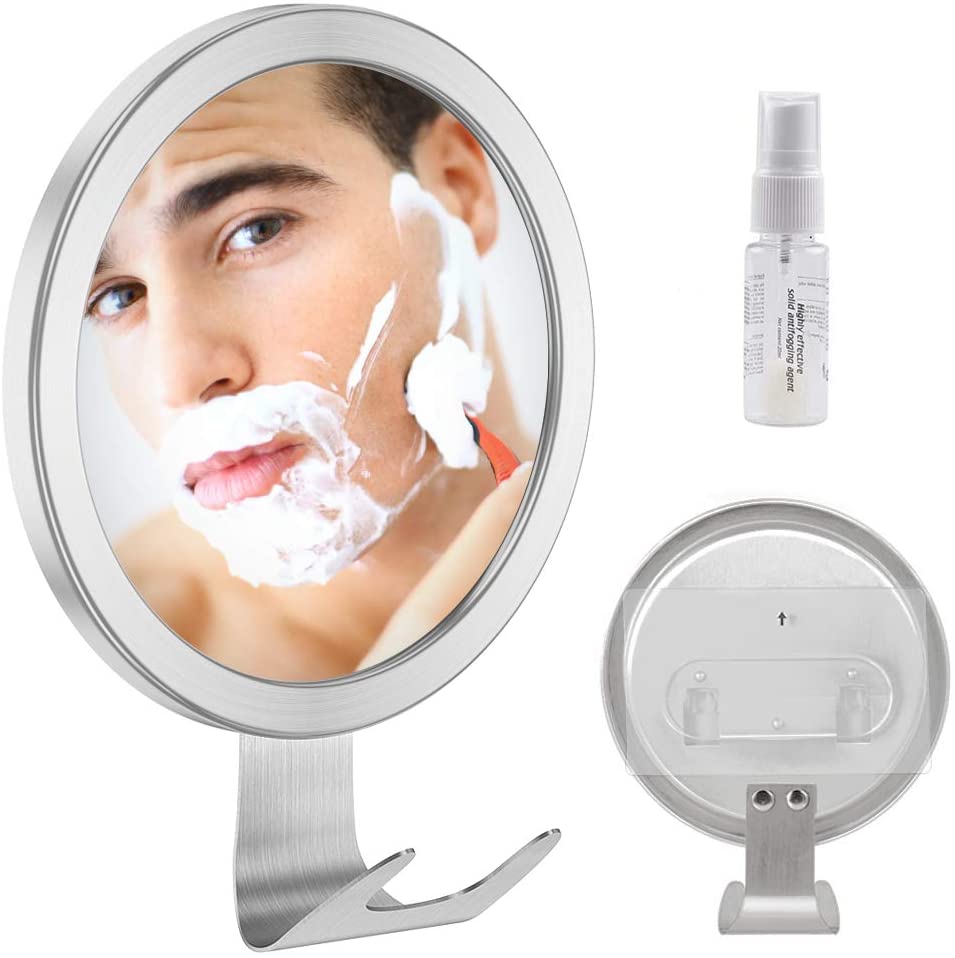 Quntis Shaving Mirror Fogless Mirror Shower Mirror with Hook Traceless