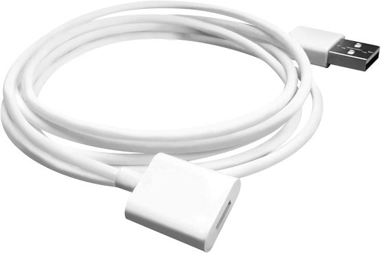 TechMatte Flexible (Male to Female) Charging Adapter Cable for Apple Pencil and iPad Pro (1.5 Meters, White) - Image 2