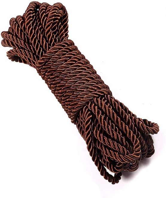 KuTi Kai All Purpose Rope 8 mm 10M - 32 Feet Length Strong Multifunctional Soft 100% Nylon Rope Natural Twisted Durable Long Ropes