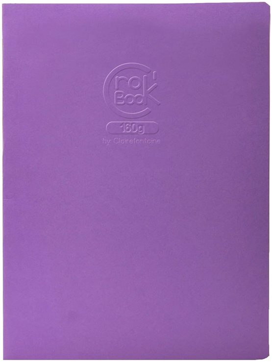 Clairefontaine Crok'Book Portrait Sketchbooks, 17 x 22 cm, 160 g, 20 White Pages - Assorted Colours, Pack of 10 - Image 3