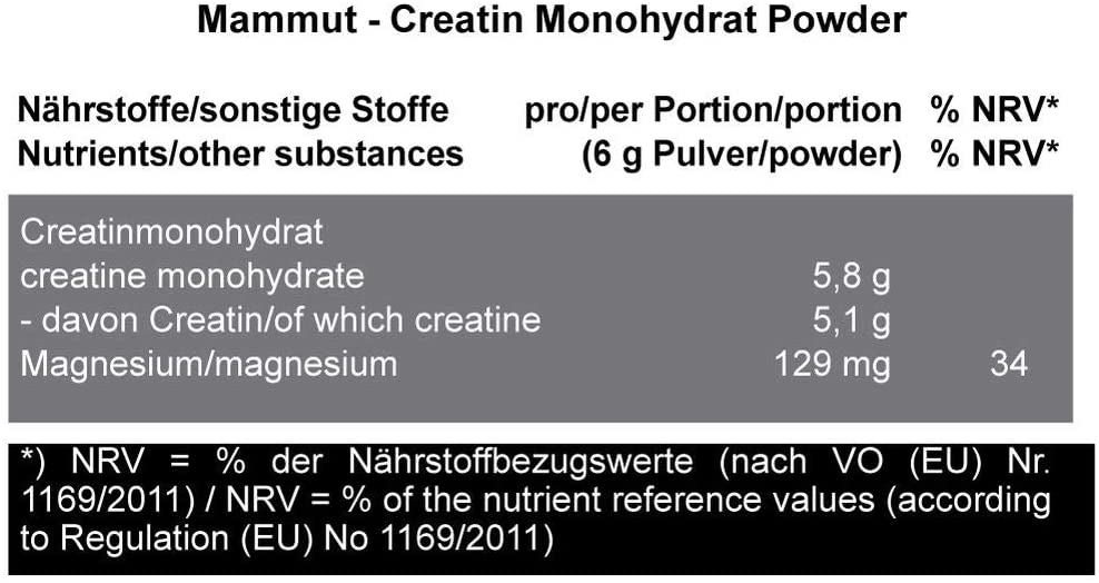 Mammut Creatine Monohydrate Powder 300gm, 300g Packet, 300 g - Image 3