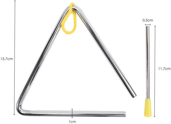 TRIXES Musical Triangle – Steel Percussion Instrument with Beater - Image 3