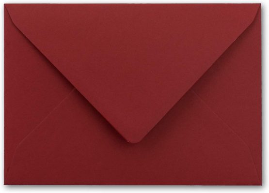 25 x metallic gold-lined envelopes DIN C5, dark red, 156 x 220 mm, wet adhesive with pointed flap, FarbenFroh by Gustav Neuser - Image 2