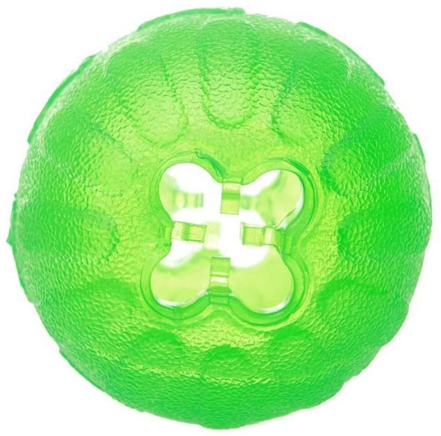 Starmark Treat Dispenser Chew Ball for Dogs Green, Large - Image 4
