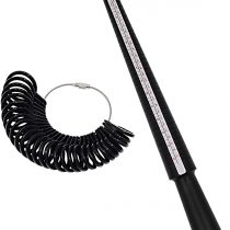 NIUPIKA Ring Sizer UK Gauge Set Ring Mandrel UK Size ERU US Size Finger Measurement Scales Kit Jewellery Tools for Ring Size Measuring Rings Diameters Plastic