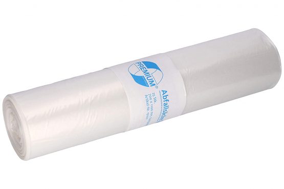 Deiss Type 60 Premium 19002 Rubbish Bags 700 x 1100 mm, 25 per roll, Transparent - Image 2