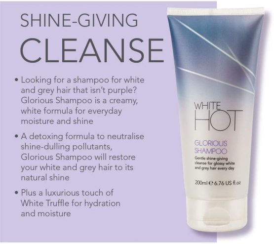 White Hot Ultimate Collection, hair care products to brighten, add gloss & shine to white and grey hair, purple shampoo, banishes yellowy tones. - Image 4