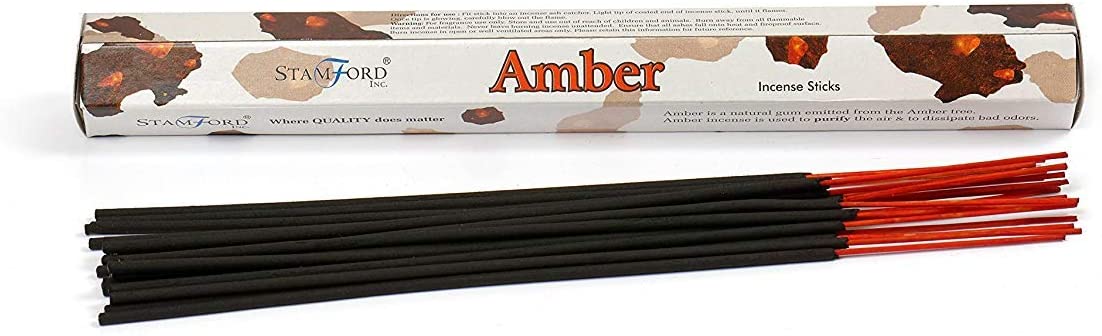 STAMFORD INC. 37111 Amber Incense Sticks, 20 Sticks x 6 Packs - Image 3