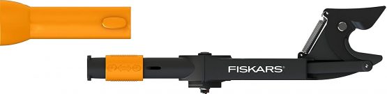 Fiskars QuikFit Anvil Tree Shears for Dry and Hard Wood up to Ø 3.2 cm, Tool Head, Steel/Plastic, Black/Orange, 1001410
