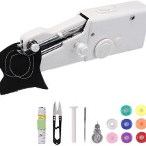 Mini Portable Sewing Machine with 8 Pcs Bobbins,MSDADA Handheld Sewing Machine Electric Stitch Household Tool for Kids Clothing,Fabric, Home Travel Use, Gift for Kids&Adult