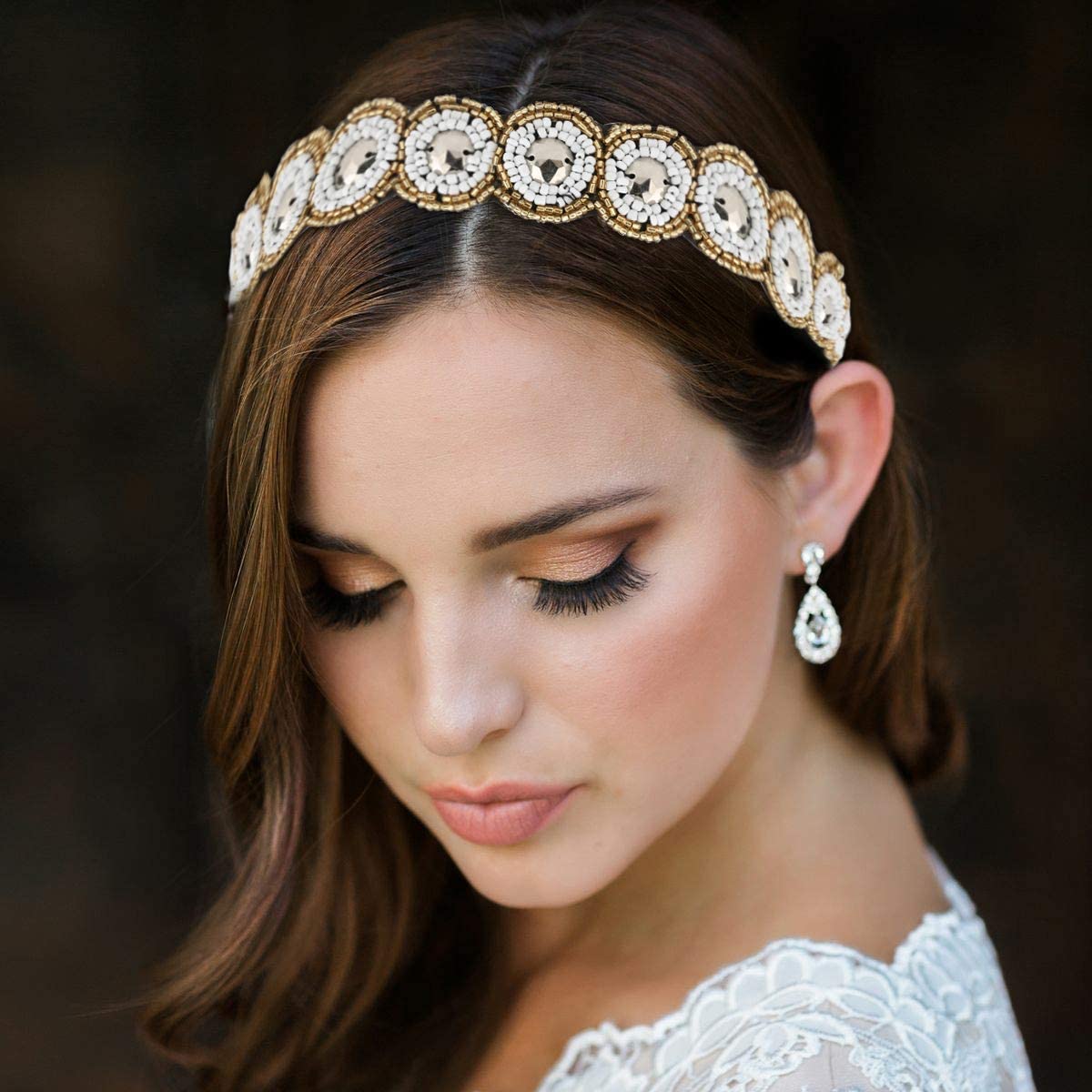 Laelr 5 Pieces Jewel Headbands, Women’s Headbands Elastic Rhinestone ...