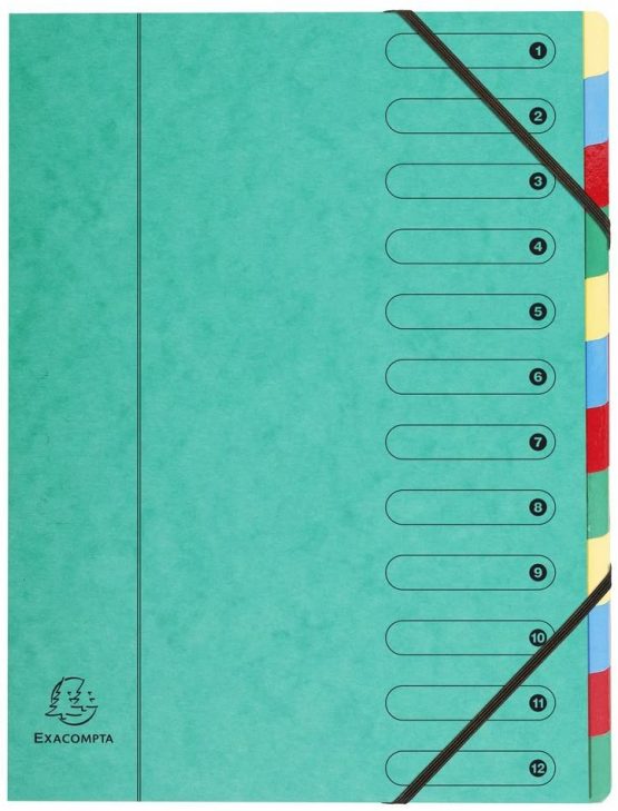 Exacompta 5212E Trieur Harmonika Windows Imprimees Nature Future 12 Compartments Laminated Card - Random Color - Image 4