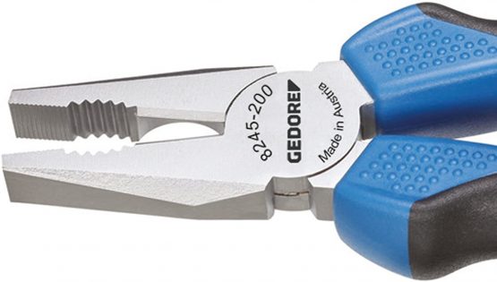 GEDORE Combination pliers for cutting/holding/twisting, Long cutting edges, Dual-material grips, European pattern, Length 200 mm, 8245-200 JC - Image 2