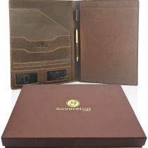 Leather Portfolio A4 Conference Folder Padfolio - Business Portfolio Notepad Holder for Interview/Presentation Executive Document Organizer & Business Card Holder - Versatile Multi Storage + 1 Pen