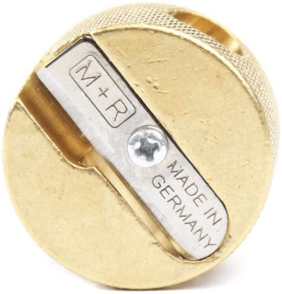 M+R Professional Solid Brass Circular Double Hole Sharpener - Image 2