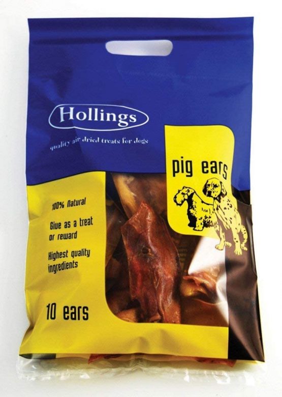 Hollings Pig Ears Dog Treat, 250 g, transparent