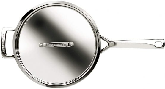 Le Creuset 96201424001000 3-Ply Stainless Steel Non-Stick Chef Pan with Lid, 24 x 8.5 cm , Silver - Image 4