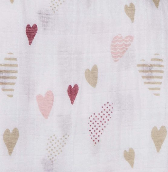 aden + anais swaddle, 100% cotton muslin, 120cm X 120cm, 4 pack, heart breaker - Image 4