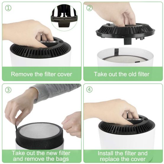 Duomishu HEPA Air Filter Replacement, 4-in-1 True HEPA Filter Compatible Air Purifier A9 - Image 2